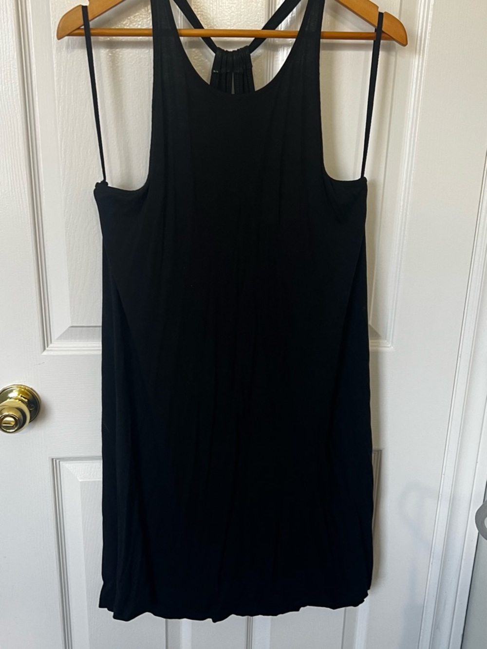 LG Black Mini Tank Dress with Racerback Detail